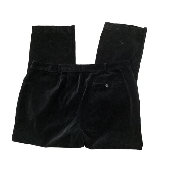 Chaps Ralph Lauren Cotton Velvet Straight Leg Dress Pants Plus Sz 18W Black 101R - Picture 3 of 6